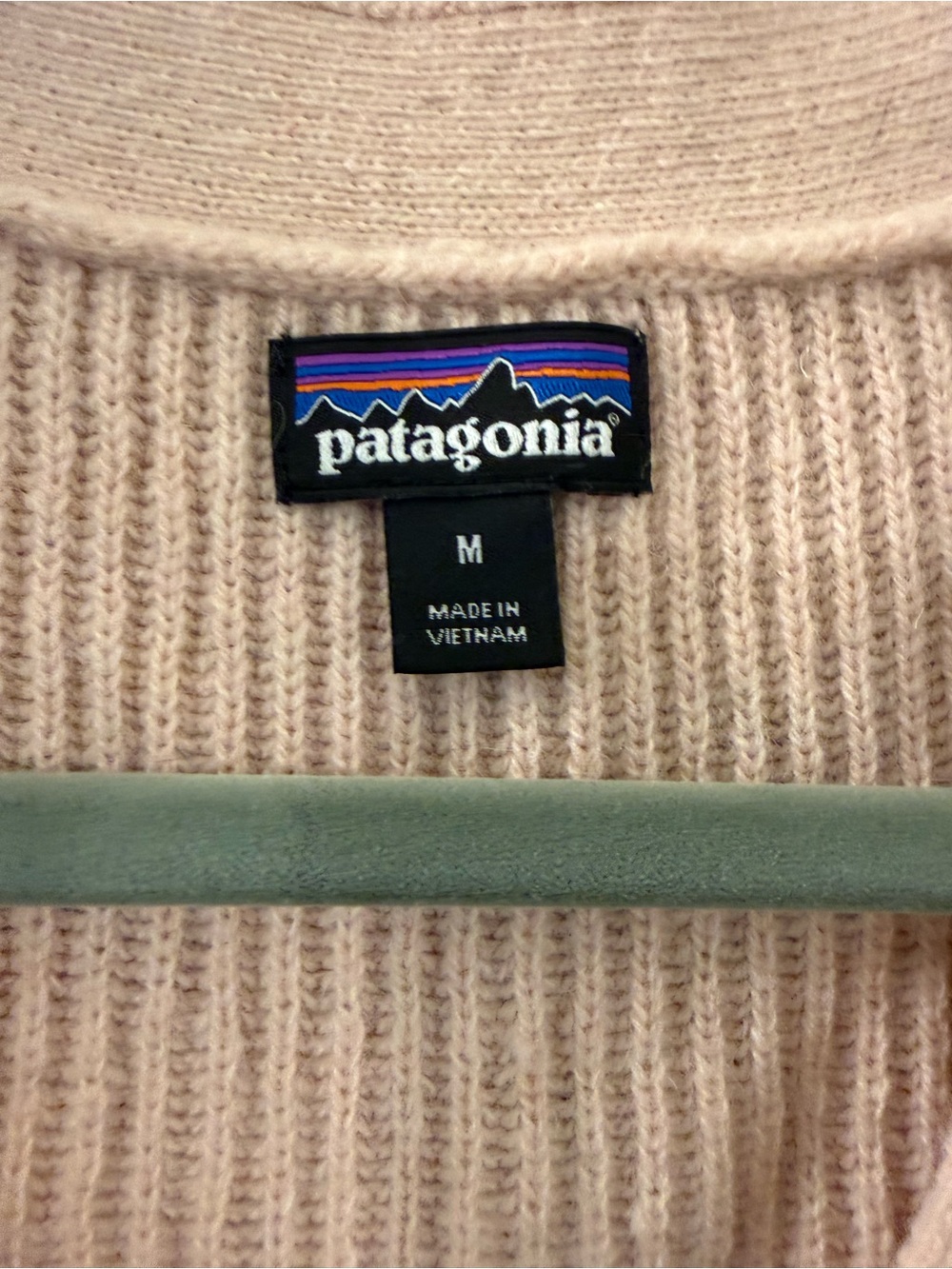Patagonia Women’s Ribbed V-Neck Cardigan - Blush Pink - Picture 4 of 4